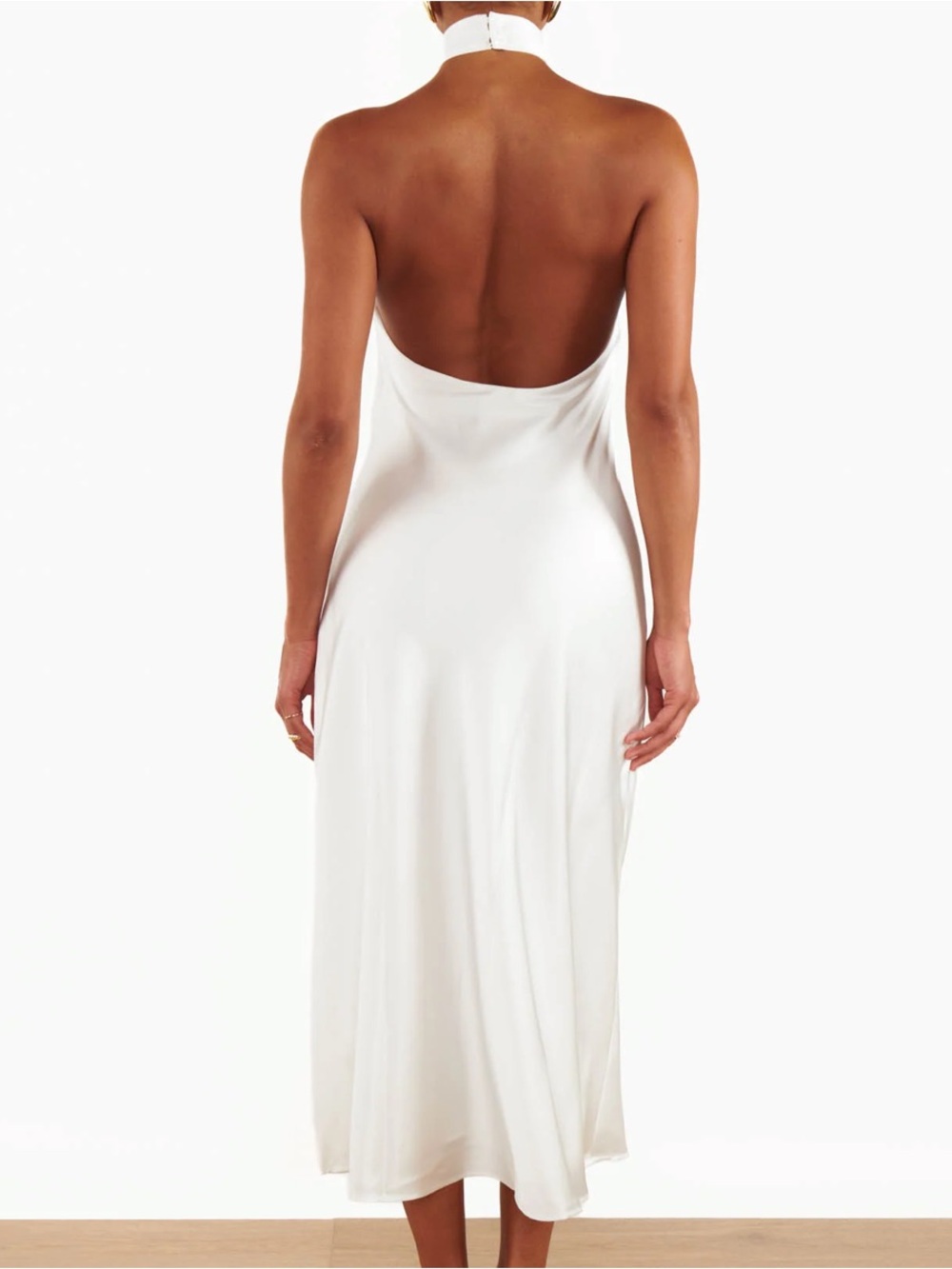 Show me your Mumu Jasmine Halter Midi Dress - Picture 3 of 6